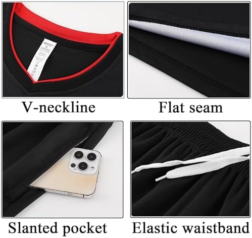 Kids Boys Football Kit Children Soccer Jersery Set Gym Shorts And T-shirt Sets Sports Outfit For Kids Age 5-13 Years