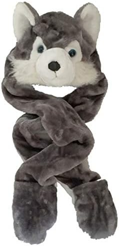 Kids Boys/Girls Childrens Animal Faux Fur Head Trapper Hat Hood Scarf Snood Gloves See Listing For Options One Size
