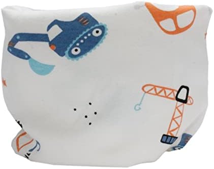 Kids Boys Girls Cotton Multi Use Neck Warmer Scarf Hat Bandana (Tractor White)