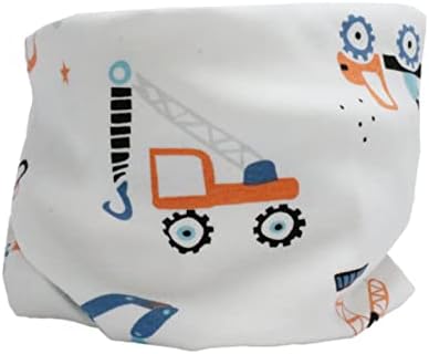 Kids Boys Girls Cotton Multi Use Neck Warmer Scarf Hat Bandana (Tractor White)