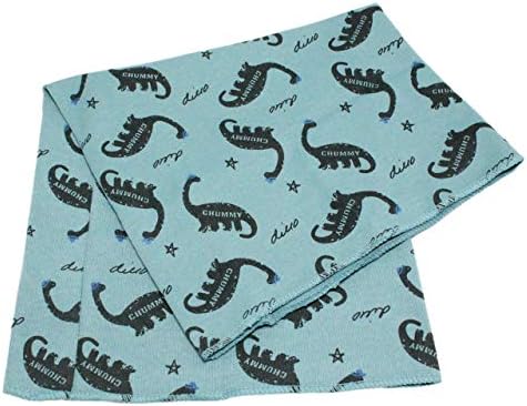 Kids Boys Girls Cotton Multi Use Neck Warmer Scarf Hat Bandana (Dinosaur Blue Green)