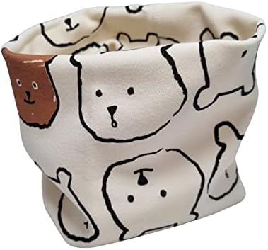 Kids Boys Girls Cotton Multi Use Neck Warmer Scarf Hat Bandana - Bears In Cream