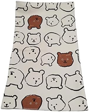Kids Boys Girls Cotton Multi Use Neck Warmer Scarf Hat Bandana - Bears In Cream