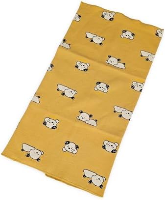 Kids Boys Girls Cotton Multi Use Neck Warmer Scarf Hat Bandana Snood - Mustard Dog