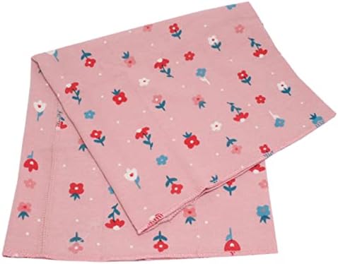 Kids Boys Girls Cotton Multi Use Neck Warmer Scarf Hat Bandana (RED FLOWERS - PINK)