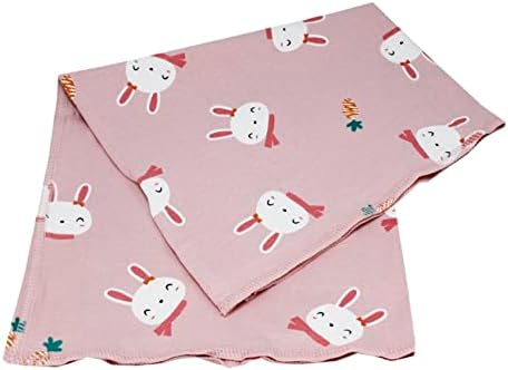 Kids Boys Girls Cotton Multi Use Neck Warmer Scarf Hat Bandana - Happy Bunny Pink