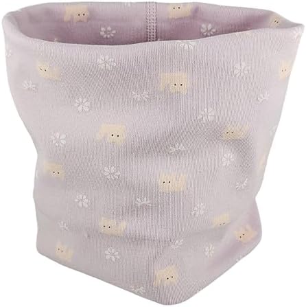 Kids Boys Girls Cotton Multi Use Neck Warmer Scarf Hat Bandana - Lilac Kitty Cat