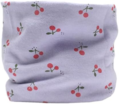 Kids Boys Girls Cotton Multi Use Neck Warmer Scarf Hat Bandana (CHERRY - PURPLE)