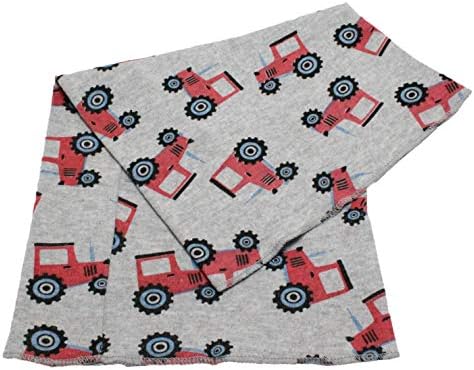 Kids Boys Girls Cotton Multi Use Neck Warmer Scarf Hat Bandana (Tractor Grey)