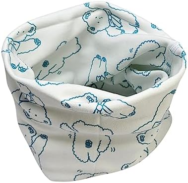 Kids Boys Girls Cotton Multi Use Neck Warmer Scarf Hat Bandana - White Bear