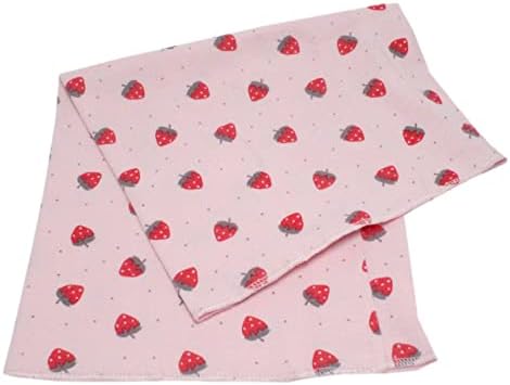 Kids Boys Girls Cotton Multi Use Neck Warmer Scarf Hat Bandana (STRAWBERRY - PINK)