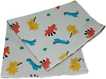 Kids Boys Girls Cotton Multi Use Neck Warmer Scarf Hat Bandana - Dinosaur Sage Green