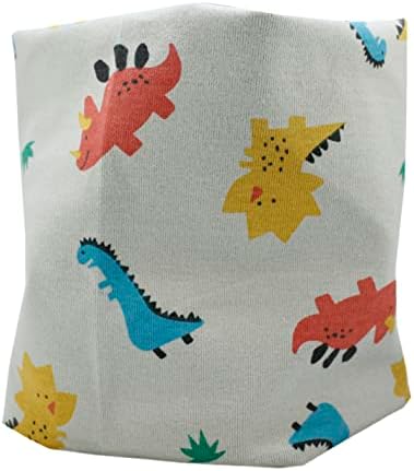 Kids Boys Girls Cotton Multi Use Neck Warmer Scarf Hat Bandana - Dinosaur Sage Green