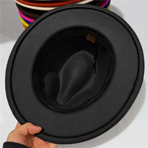 Kids Boys Girls Wide Brim Fedora Hats Solid Color Classic Panama Dress Hat Party Beach Summer Sun Hat