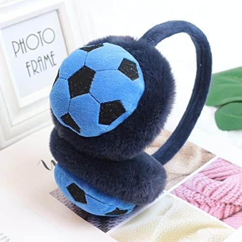 Kids Cartoon Football Earmuffs - Winter Warm Soft Plush Earmuffs For Outdoor Skiing