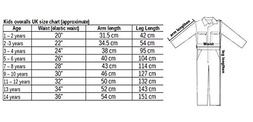 Kids Children Boiler Suit Overalls Customise Personalise Trainee Car Mechanic In Red Or Blue