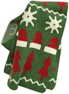 Kids Christmas Knitted Scarf Clearance Boys Girls Xmas Neck Warmer Snowflakes Neckerchief Christmas Tree Printed Neck Wrap Children Winter Thermal Neck Snood Indoor Outdoor Use for 2-6 Years