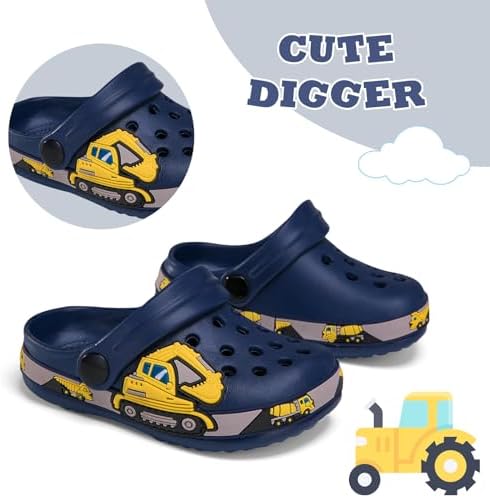 Kids Clogs Garden Shoes Mules Cute Dinosaur Beach Sandals Summer Lightweight Pool Shower Slippers For Toddler Boys Girls Water Shoes
