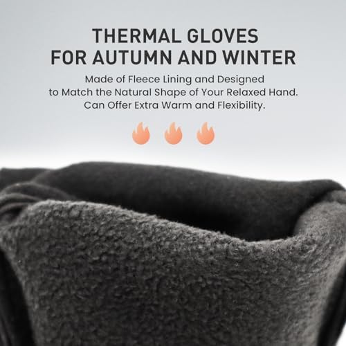 Kids Cycling Gloves Winter Full Finger Warm Touchscreen Running Boys Girls Glove Grip Liner Thermal For Gardening School Sport Outdoor Windproof Waterproof Aged 5-12