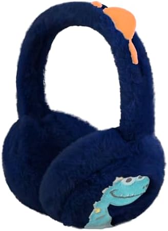 Kids Ear Muffs Cute Fluffy Plush Ear Muffs Foldable Winter Warm Earmuffs Girls Boys Adjustable Ear Warmers Cycling Skiing Thermal Ear Protectors Faux Fur Windproof Cold Weather Headwear Ear Covers