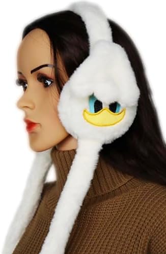 Kids Ear Muffs Plush Cute Little Duck Earmuffs Duck Voice Boys And Girls Funny Plush Ear Moving Novelty Paws Pressing Winter Ear Warmer