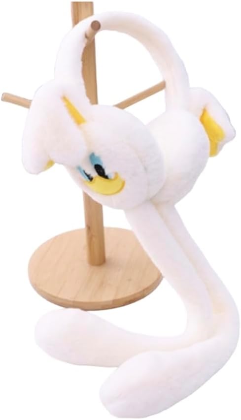 Kids Ear Muffs Plush Cute Little Duck Earmuffs Duck Voice Boys And Girls Funny Plush Ear Moving Novelty Paws Pressing Winter Ear Warmer