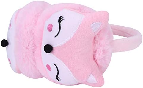 Kids Earmuffs Girls Boys Cute Fox Ear Warmers Warm Faux Fur Ear Muffs Child Cartoon Winter Ear Muffle Plush Ear Cover Adjustable Headband Ears Earmuff Furry Outdoor Earmuffs Ski Earmuffs Ear Protector