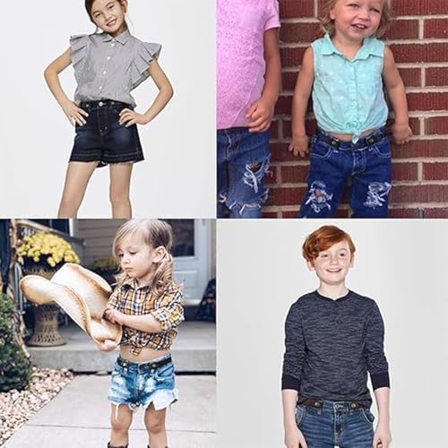 Kids Elastic Belts No Buckle Stretch Belt For Boys And Girls Invisible Adjustable Elastic Buckle Free Belt For Jeans Pants