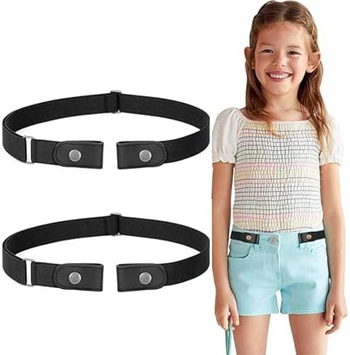 Kids Elastic Belts No Buckle Stretch Belt for Boys and Girls Invisible Adjustable Elastic Buckle Free Belt for Jeans Pants