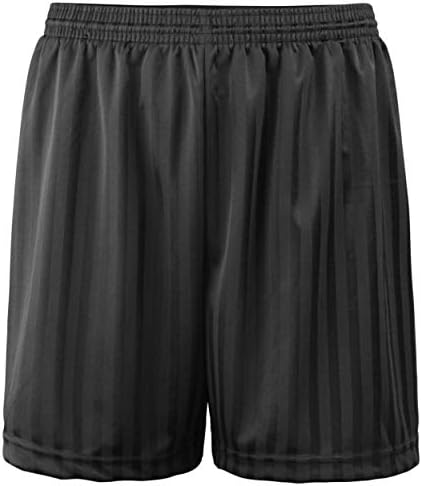 Kids Essentials Boys Girls PE Shorts School Games Gym Football Shadow Stripe Many Colours