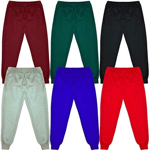 Kids Fleece Jogging Bottoms Boys Girls Sports PE Joggers Children Unisex Casual Fleece Pull On Trousers School Play Tracksuit Classic Bottom Soft Jog Pants