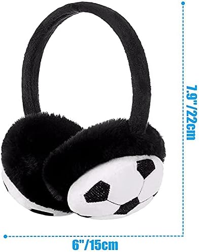 Kids Furry Winter Earmuffs Cute Fox Plush Faux Fur Earmuffs Girls Boys Soft Warm Fleece Cushioned Ear Warmers Earflaps Ears Protector Children Warm Ear Covers Xmas Gift Winter Birthday Gift