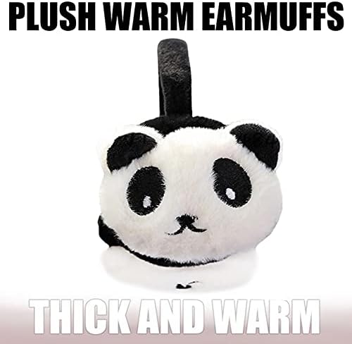 Kids Furry Winter Earmuffs Cute Fox Plush Faux Fur Earmuffs Girls Boys Soft Warm Fleece Cushioned Ear Warmers Earflaps Ears Protector Children Warm Ear Covers Xmas Gift Winter Birthday Gift