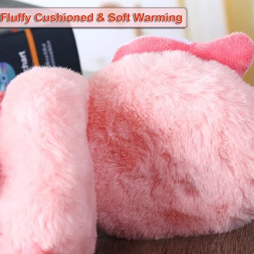 Kids Furry Winter Earmuffs Cute Fox Plush Faux Fur Earmuffs Girls Boys Soft Warm Fleece Cushioned Ear Warmers Earflaps Ears Protector Children Warm Ear Covers Xmas Gift Winter Birthday Gift