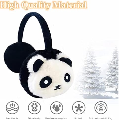 Kids Furry Winter Earmuffs Cute Fox Plush Warmer Windproof Outdoor Ear Protector Earflap Cartoon Soft & Warm Ear Muffs For Boys Girls Baby Toddlers Cold Weather