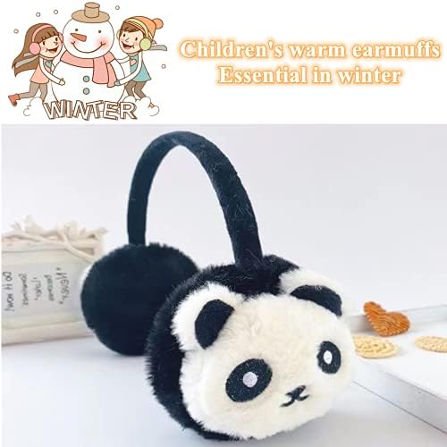 Kids Furry Winter Earmuffs Cute Fox Plush Warmer Windproof Outdoor Ear Protector Earflap Cartoon Soft & Warm Ear Muffs For Boys Girls Baby Toddlers Cold Weather