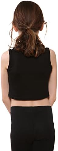 Kids Girls Neon Fluorescent Vest Crop Tops T-Shirt Tee Top Dance Wear Gymnastic Fancy Dress Age 5-14 Years