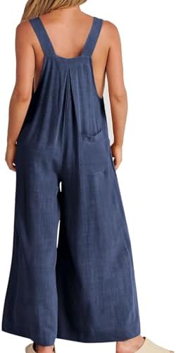 Kids Girls Wide Strap Casual Dungarees Sleeveless Wide Leg Long Jumpsuits Youth Teen Summer Loose Romper With Pockets Teen Girl Solid Wide Strap Wide Leg Dungarees