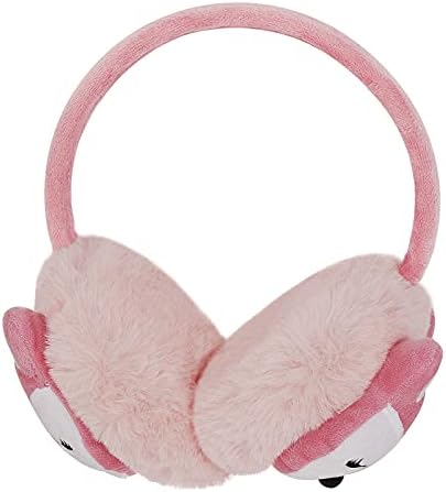 Kids Lovely Cartoon Animal Reindeer Fox Earmuff Ear Cover Soft Velvet Cute Ear Warmer Wrap Adjustable For Children Girls Boys Age 3-10 Years Old