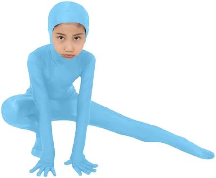 Kids Open Face Spandex Halloween Bodysuits Unisex Stretch Plain Unitard Child Cute Festival Body Suit Orange Halloween Onesie For DIY Party Outfit Funny Fancy Dress For Boy Girl