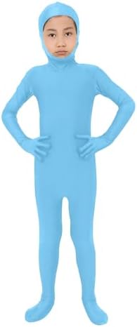 Kids Open Face Spandex Halloween Bodysuits Unisex Stretch Plain Unitard Child Cute Festival Body Suit Orange Halloween Onesie For DIY Party Outfit Funny Fancy Dress For Boy Girl