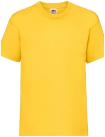 Kids Plain T Shirts Boys Girls Age 2Y to 15Y School P.E Top Fruit of The Loom