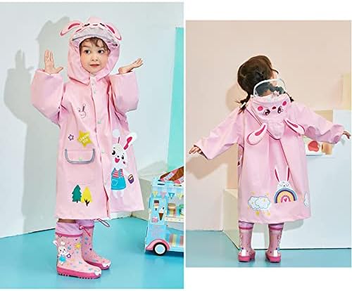 Kids Raincoat Boys Girls Toddler Rain Poncho Waterpoof Rain Jacket Children Cartoon Rainwear 2-8 Years