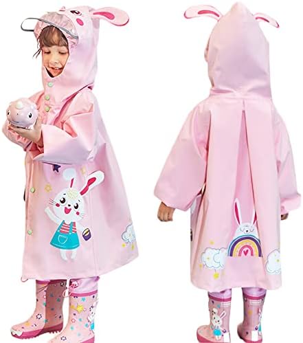 Kids Raincoat Boys Girls Toddler Rain Poncho Waterpoof Rain Jacket Children Cartoon Rainwear 2-8 Years