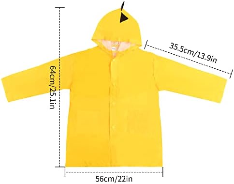 Kids Raincoat Waterproof Children Rain Coat With Hood Cartoon Rain Poncho For Boys Girls 5-8 Years Toddler Rainwear Rain Jacket Suit Cape For Outdoor Hiking Cycling Climbing Camping