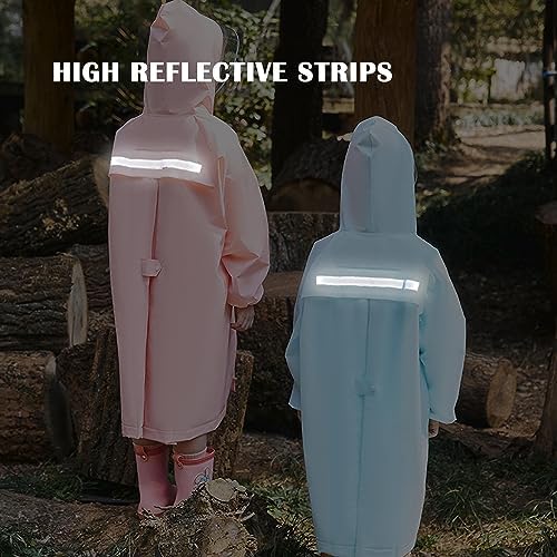 Kids Raincoats For Boys Girls Rain Poncho Hooded Rain Jacket Waterpoof Rain Coats Toddler Cartoon Rainproof Cape Rainwear With Portable Bag