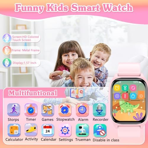 Kids Smart Watch - Kids Fitness Activity Tracker Watch Pedometer Sleep Monitor 18 Sport Modes Alarm Clock Calories Counter Gifts Toys For Boys Girls 4 5 6 7 8+