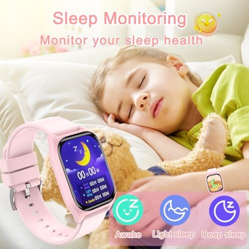 Kids Smart Watch - Kids Fitness Activity Tracker Watch Pedometer Sleep Monitor 18 Sport Modes Alarm Clock Calories Counter Gifts Toys For Boys Girls 4 5 6 7 8+