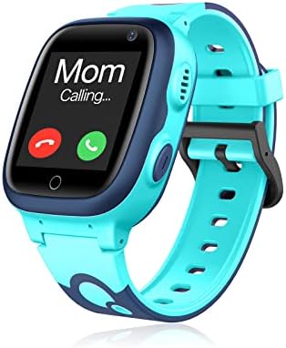 Kids Smart Watch LBS Tracker Smartwatches for Children Kids with SOS Anti-Lost Math Game Call Camera Touch Screen Game Alarm for Boys and Girls (Dark Blue)