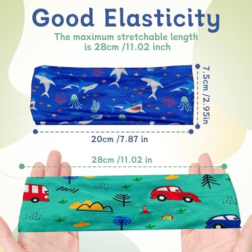 Kids Sports Headband 2 Pcs Boys Headband Elasticity Boys Hair Band Sweat Absorbing Sports Headbands For Boys Kids Headbands For Basketball Football Hair Sweat